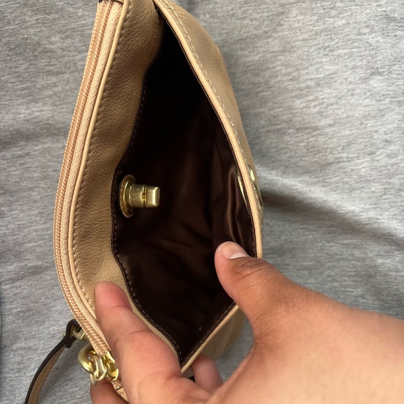 Coach Tan Leather Wristlet - Picture 2 of 4